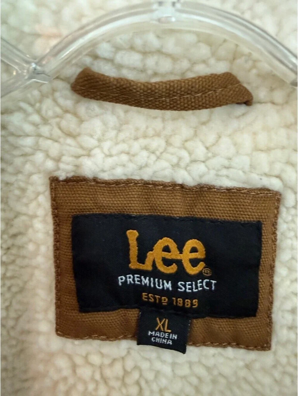 Lee Premium Select XL Brown Sherpa Lined Canvas Workwear Vest Ranch
